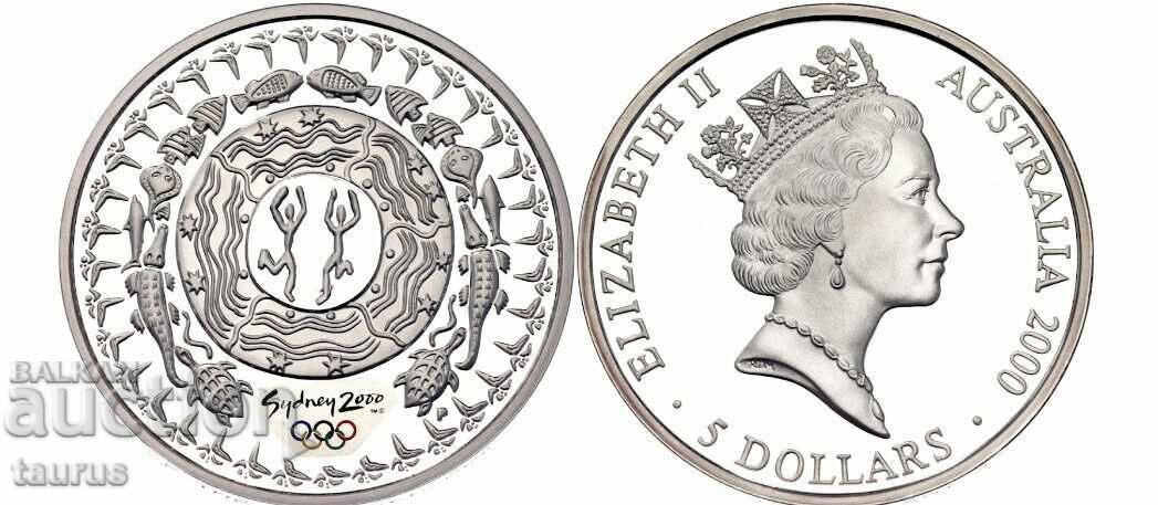 AUSTRALIA 5 DOLLARS, 2000 Silver.