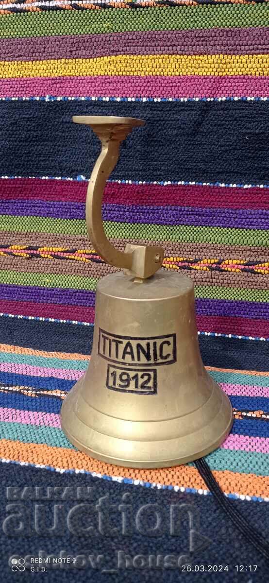 Titanic 1912 brass bell with stand