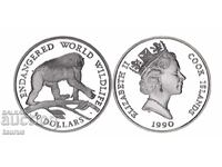 COOK ISLANDS 50 DOLLARS, 1990. Silver.