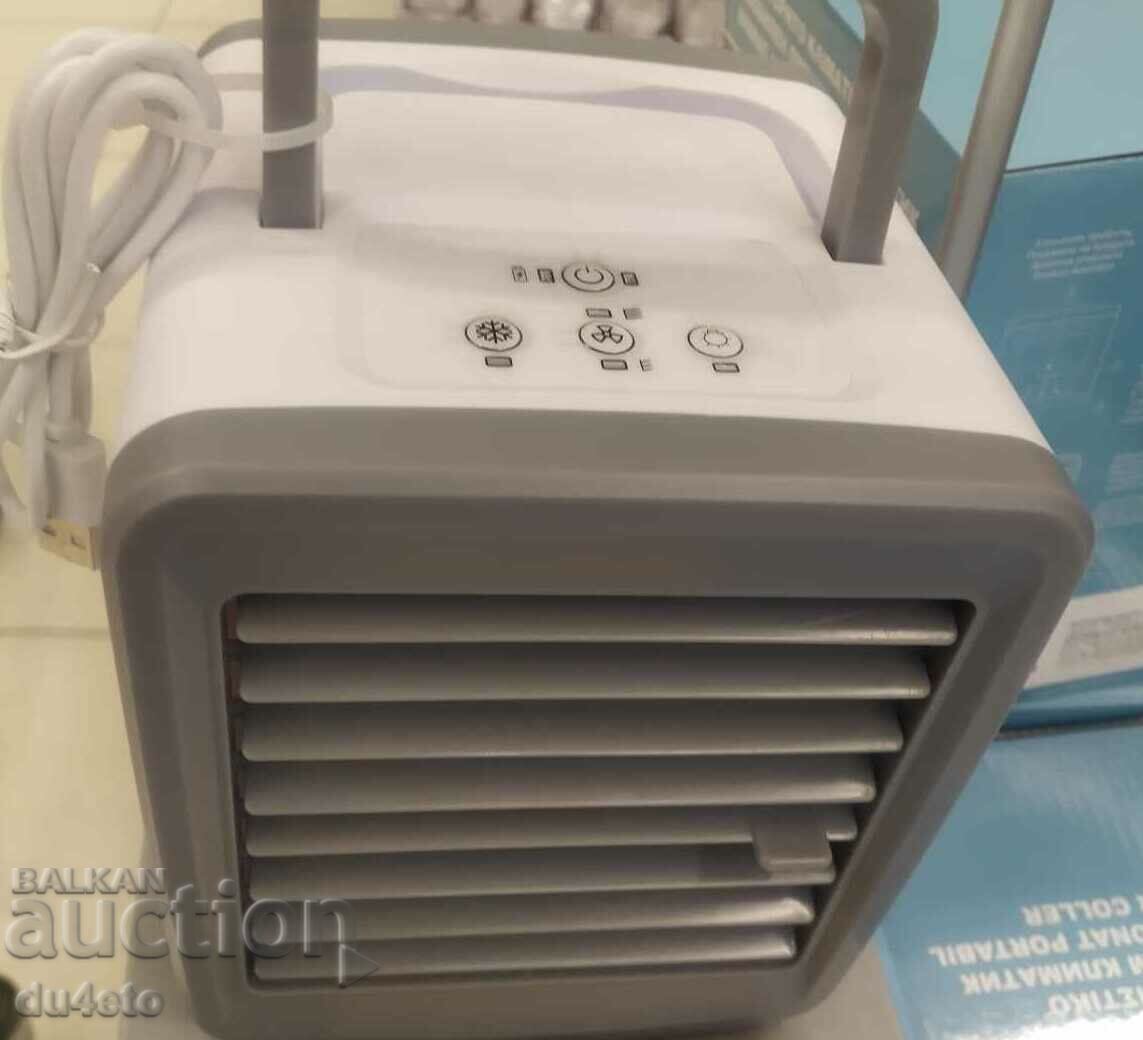 Portable portable air conditioner with mist and USB 5V-7W - 13x13.8x1