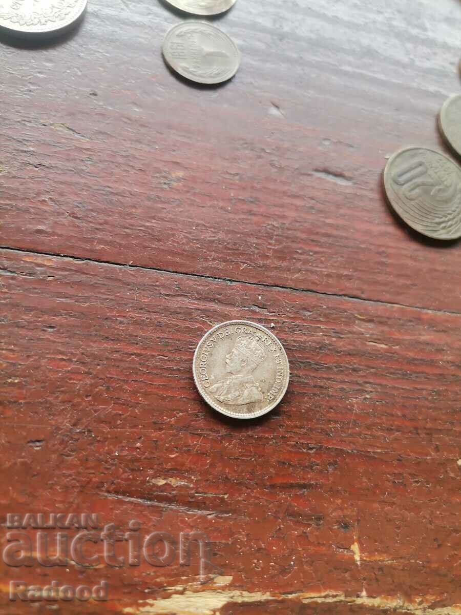 5 cents Canada 1918 with price 30.00 BGN | € 15.34