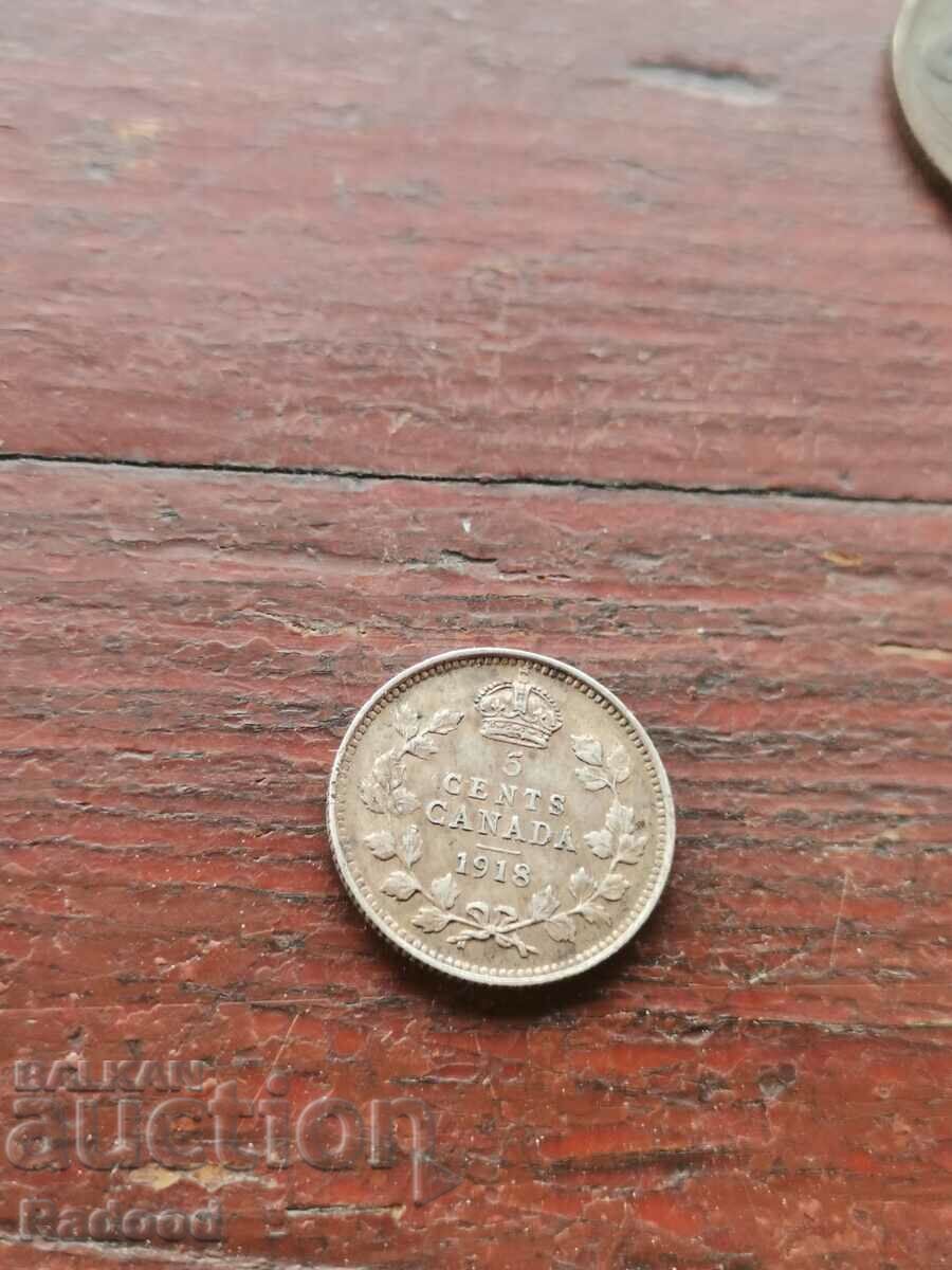 5 цента канада 1918
