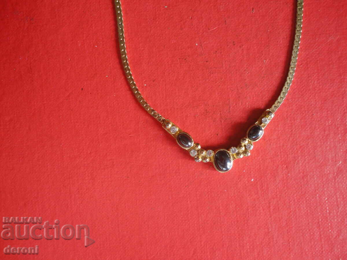 Colier uimitor placat cu aur cu 6 pietre - 6 Colier uimitor placat cu aur cu 6 pietre - 6