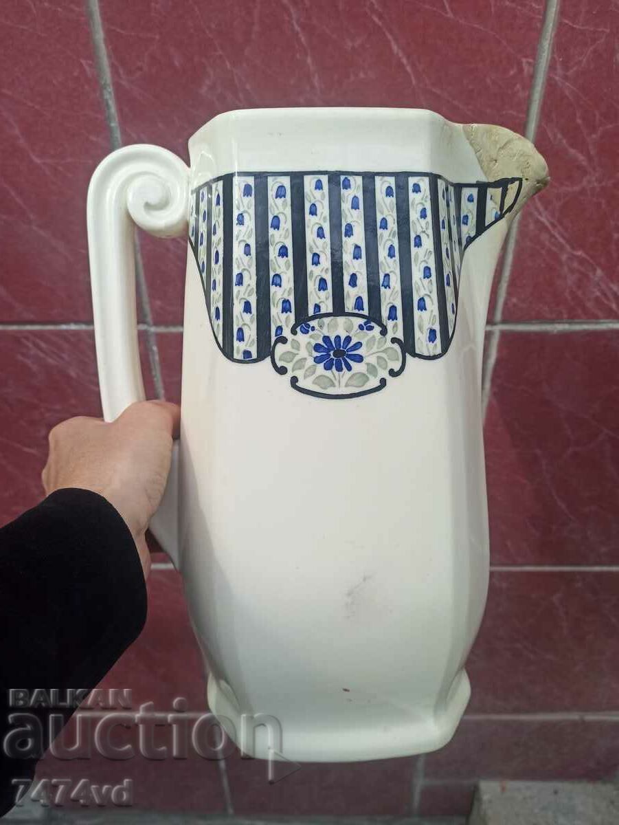 ANTIQUE PORCELAIN HUGE JUG 1866. ANTIQUE PORCELAIN HUGE JUG 1866.