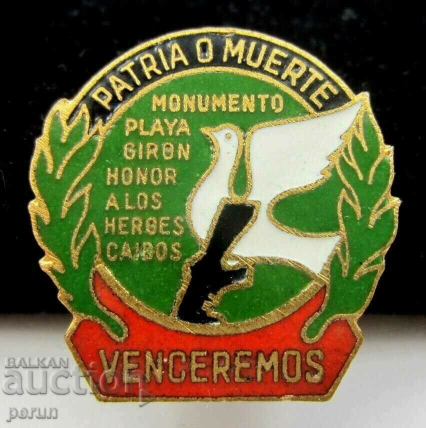 Auction  Cuban Sign-Venseremos-Venseremos-Cuban Revolution-Enamel
