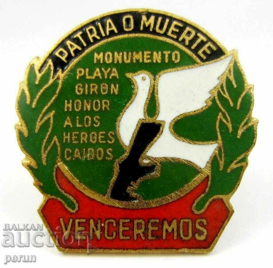 Cuban Sign-Venseremos-Venseremos-Cuban Revolution-Enamel