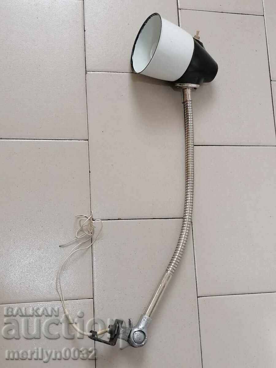 Movable electric industrial lamp bakelite, USSR enamel Lux lampion - 6 Movable electric industrial lamp bakelite, USSR enamel Lux lampion - 6