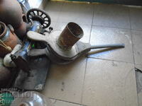 OLD LEATHER BLOWER FOR FIRE, FIREPLACE, ETC., 70 CM.