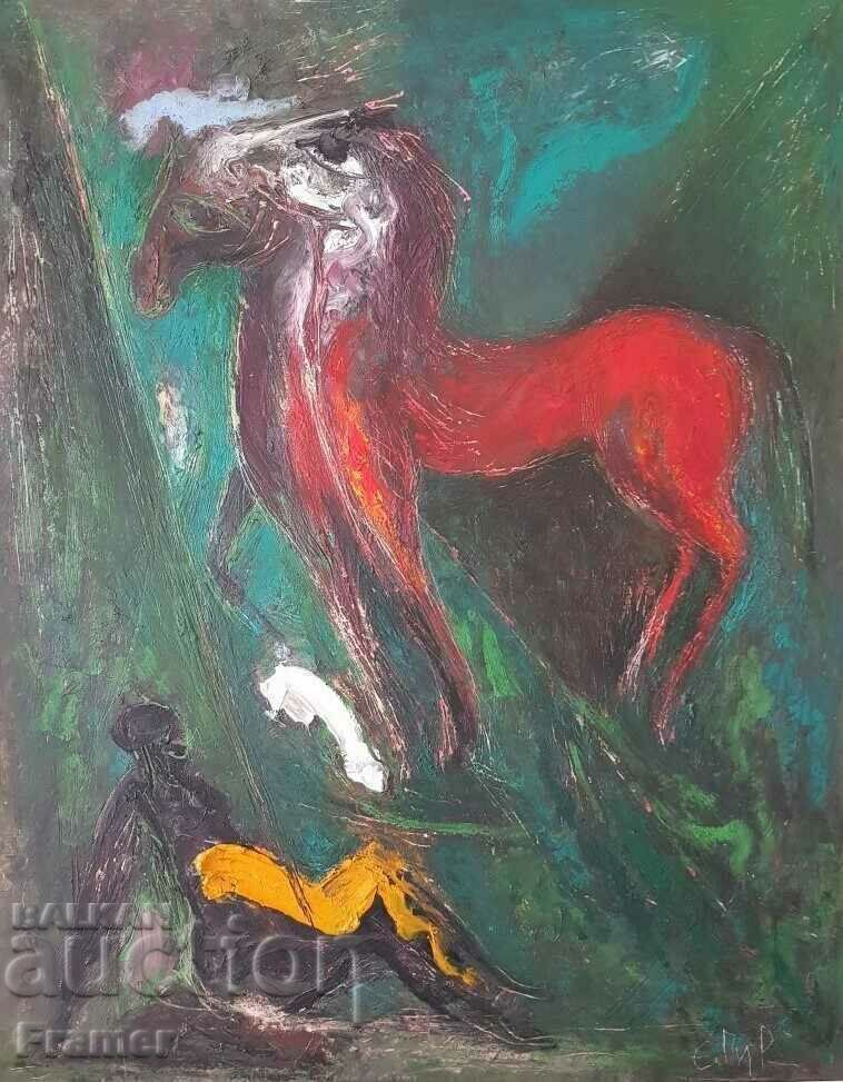 Encho Pironkov - The Red Horse with price 12800.00 BGN | € 6544.54 Encho Pironkov - The Red Horse with price 12800.00 BGN | € 6544.54