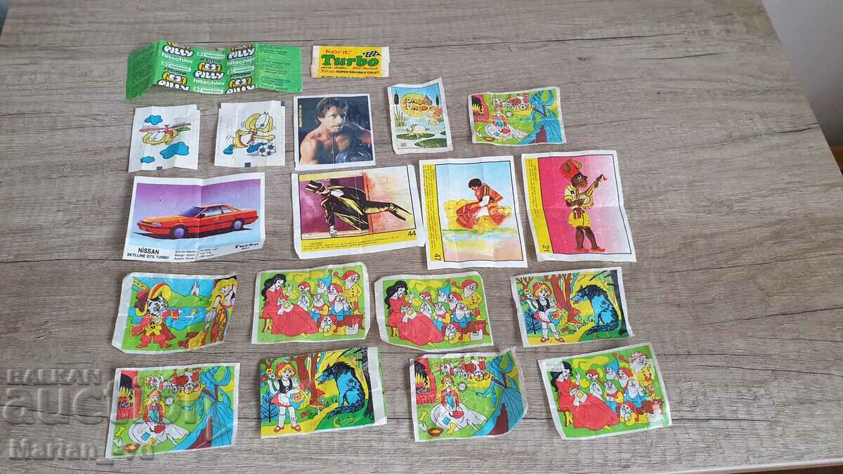 Poze vechi cu gumă de mestecat și ambalaje cu preț 40.00 BGN | € 20.45