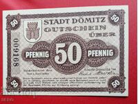 Банкнота-Германия-Мекленбург-Померания-Дьомиц-50 пф 1920