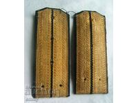 Old officers tinsel epaulettes, gold tinsel
