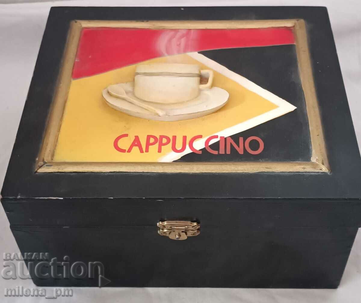 Wooden cappuccino box