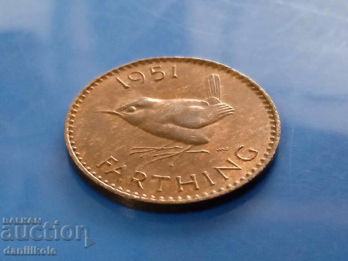Auction *$*Y*$* GREAT BRITAIN 1 FARTHING 1951 - aUNC *$*Y*$* Auction *$*Y*$* GREAT BRITAIN 1 FARTHING 1951 - aUNC *$*Y*$*