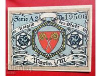 Banknote-Germany-Mecklenburg-Pomerania-Warin-50 pfennig 1922