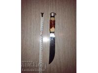 Knife blade dagger Tramantina Brazil leather cania