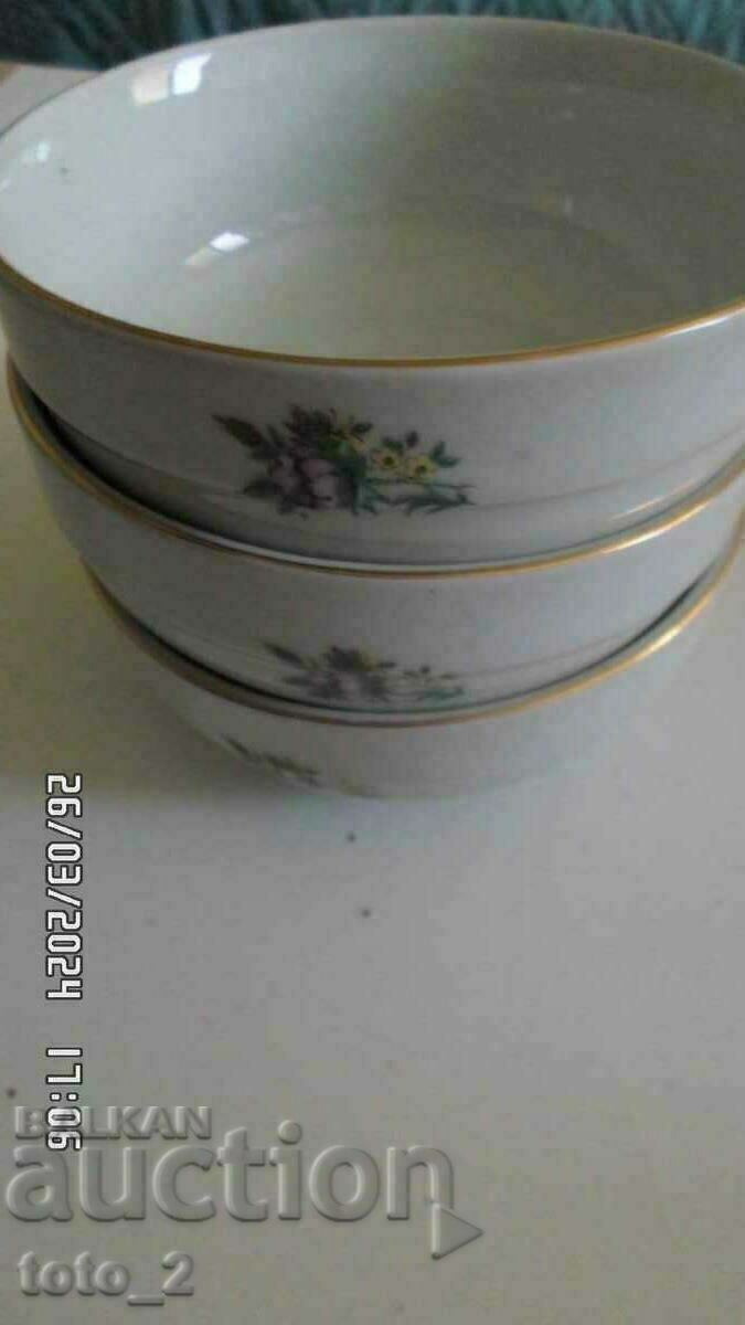 SET OF 3 OLD PORCELAIN CUPS - DISCOUNT! - 6 SET OF 3 OLD PORCELAIN CUPS - DISCOUNT! - 6