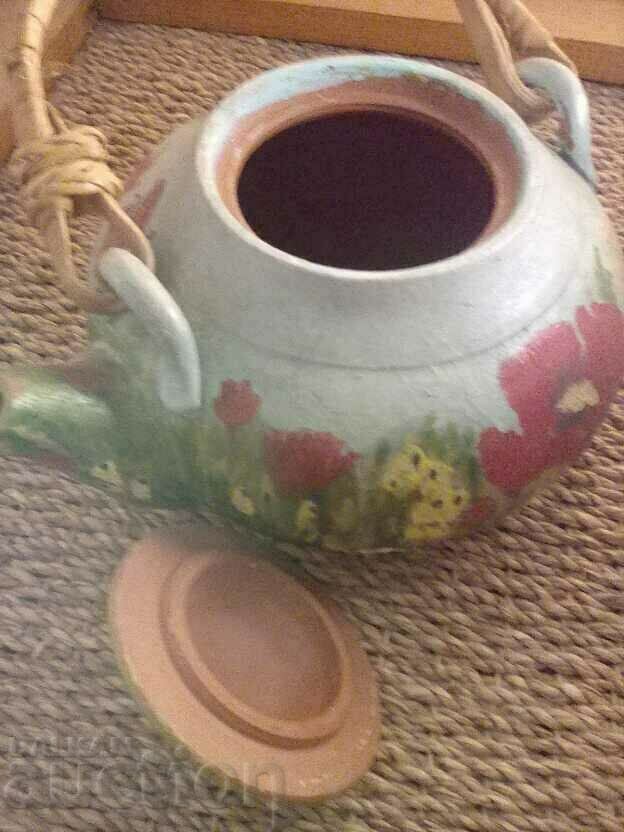 Painted teapot