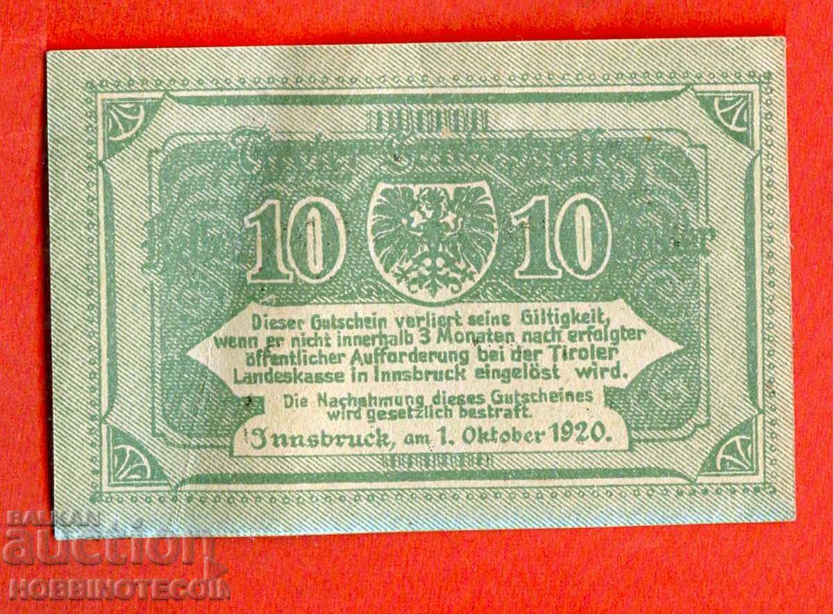 NOTGELD 10 Heller - 1920 cu preț € 2.49 | 4.87 BGN