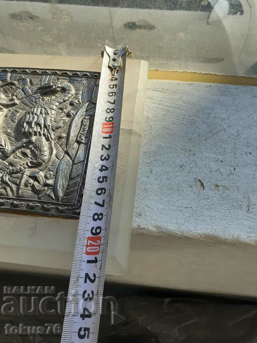 A beautiful silver icon of Saint George - 6 A beautiful silver icon of Saint George - 6