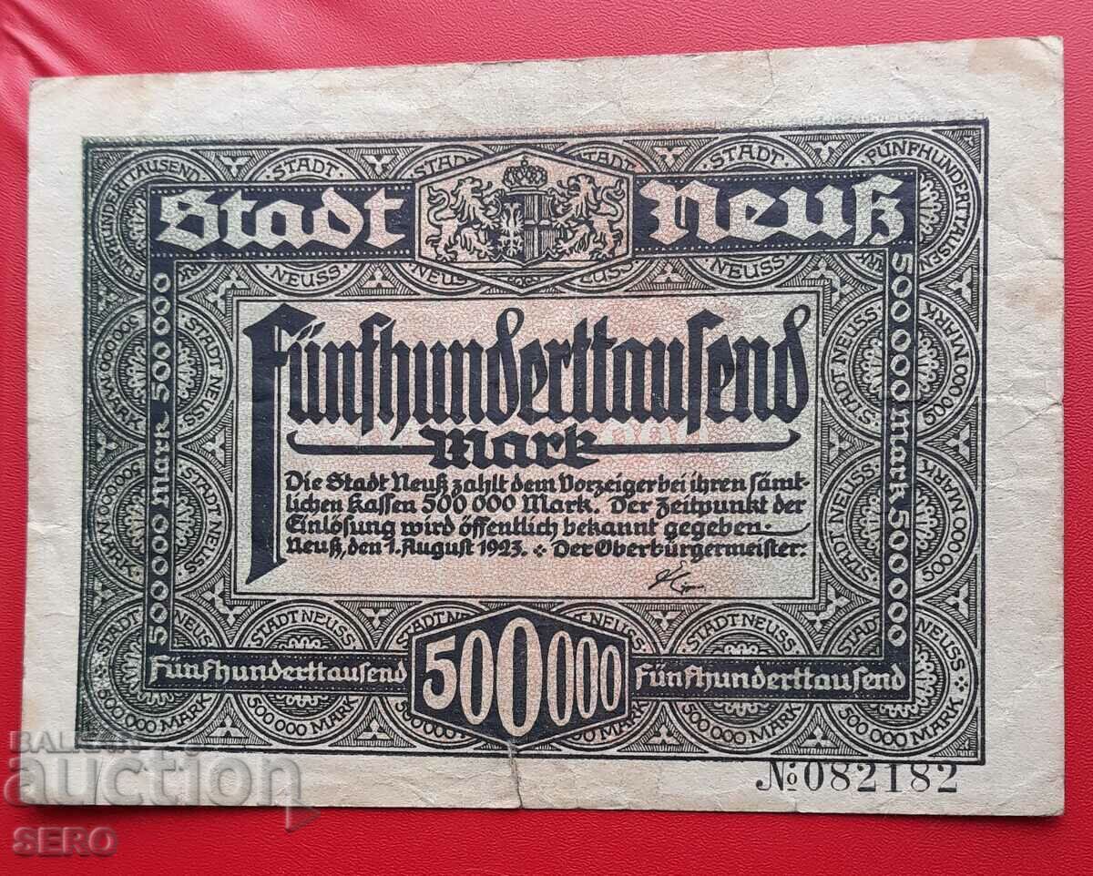 Банкнота-Германия-С.Рейн-Вестфалия-Нойс-500 000 марки 1923