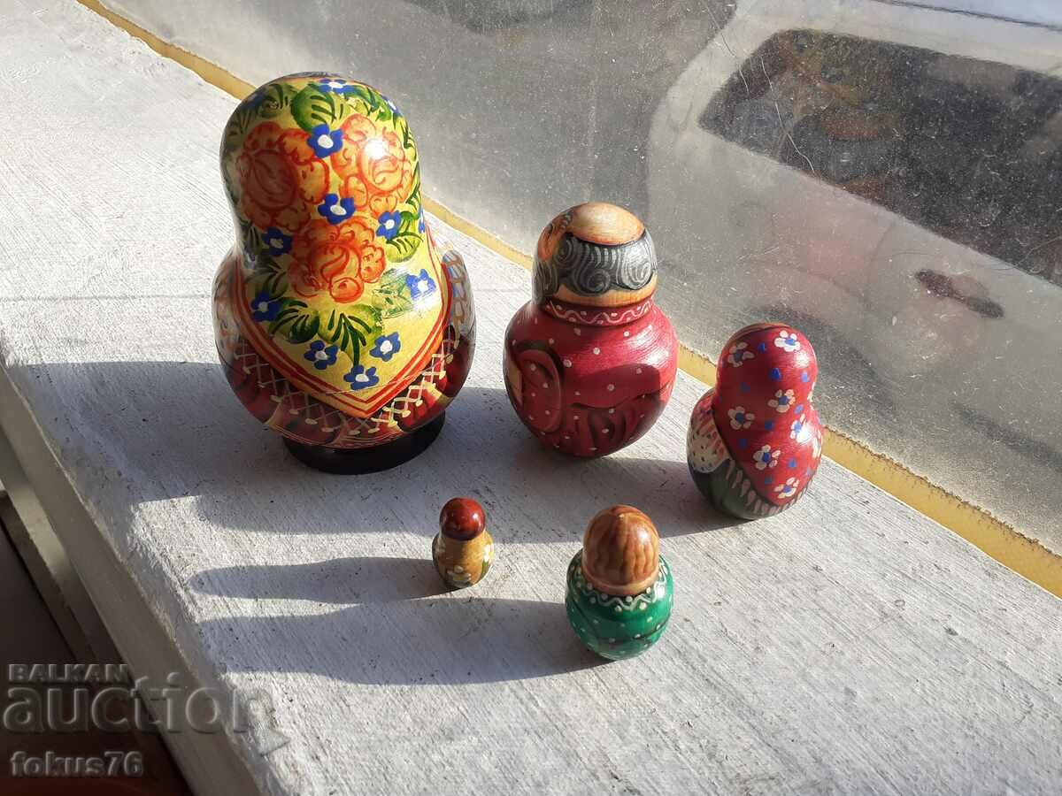 Amazing old Russian matryoshka grandmother grandfather and grandchildren - unika - 5
