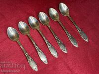 Silver plated coffee spoons marked NS IMPORT