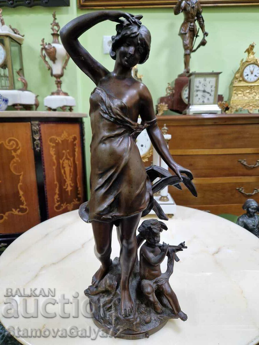Unique antique French figure statuette
