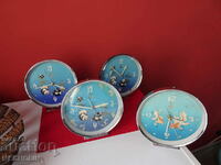 LOT OF 4 COLLECTIBLE CHINESE ALARM CLOCKS