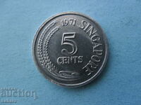 5 цента 1971 г.  Сингапур