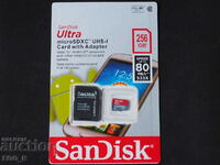 Memory card SanDisk microSDXC 256GB GB 80Mbps new