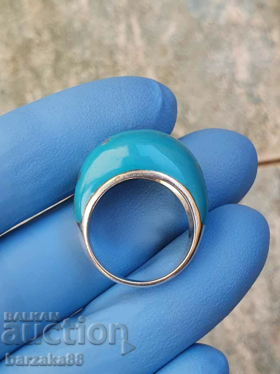 Kit Heath Enamel Silver Ring