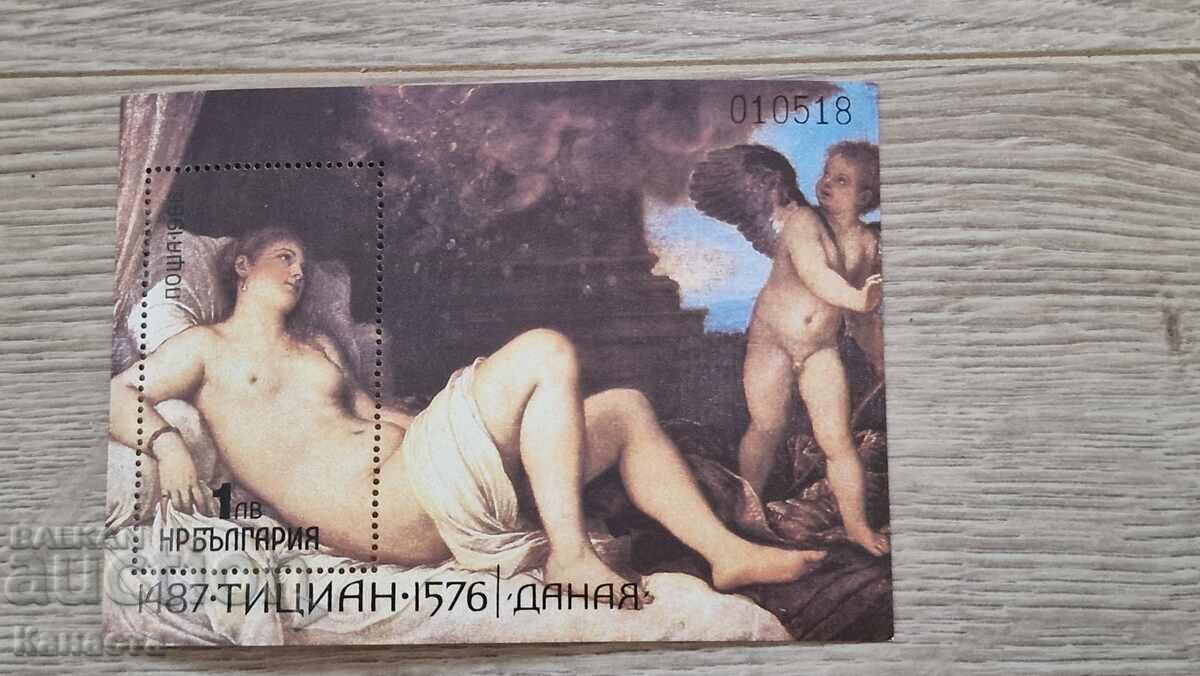 Bulgaria Block stamp Titian 1986 PM2