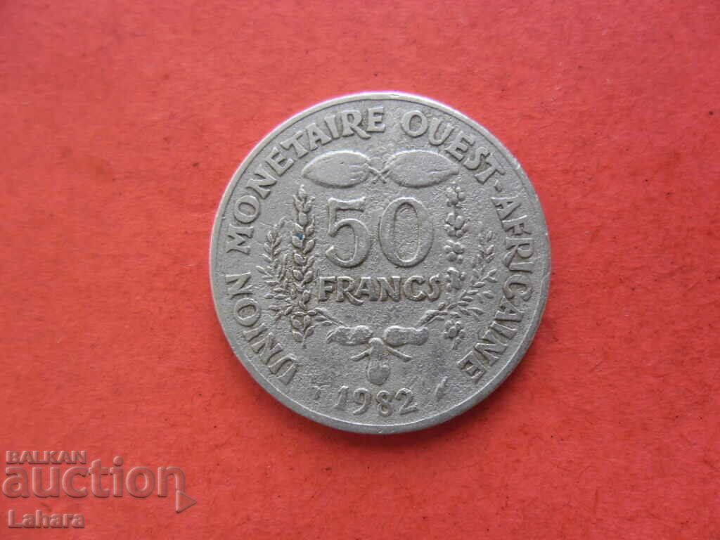 50 франка 1982 г.  Западна африка
