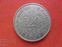 100 франка 1969 г.  Западна африка