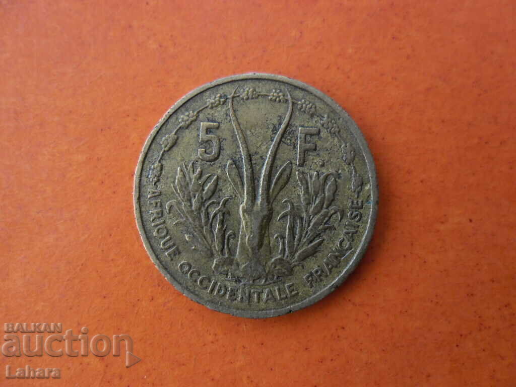 5 Franci 1956 Africa de Vest