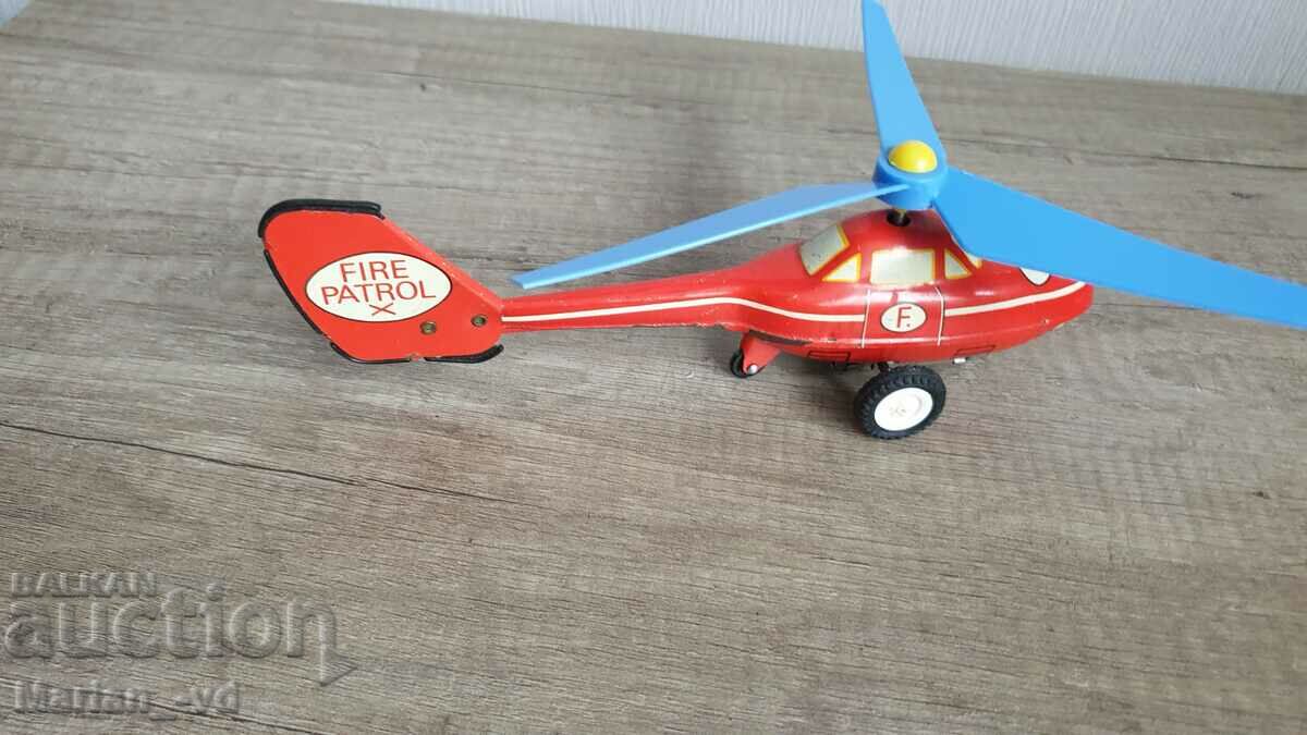 Παιχνίδι ελικόπτερο από λευκοσίδηρο GDR 60s - 5 Παιχνίδι ελικόπτερο από λευκοσίδηρο GDR 60s - 5