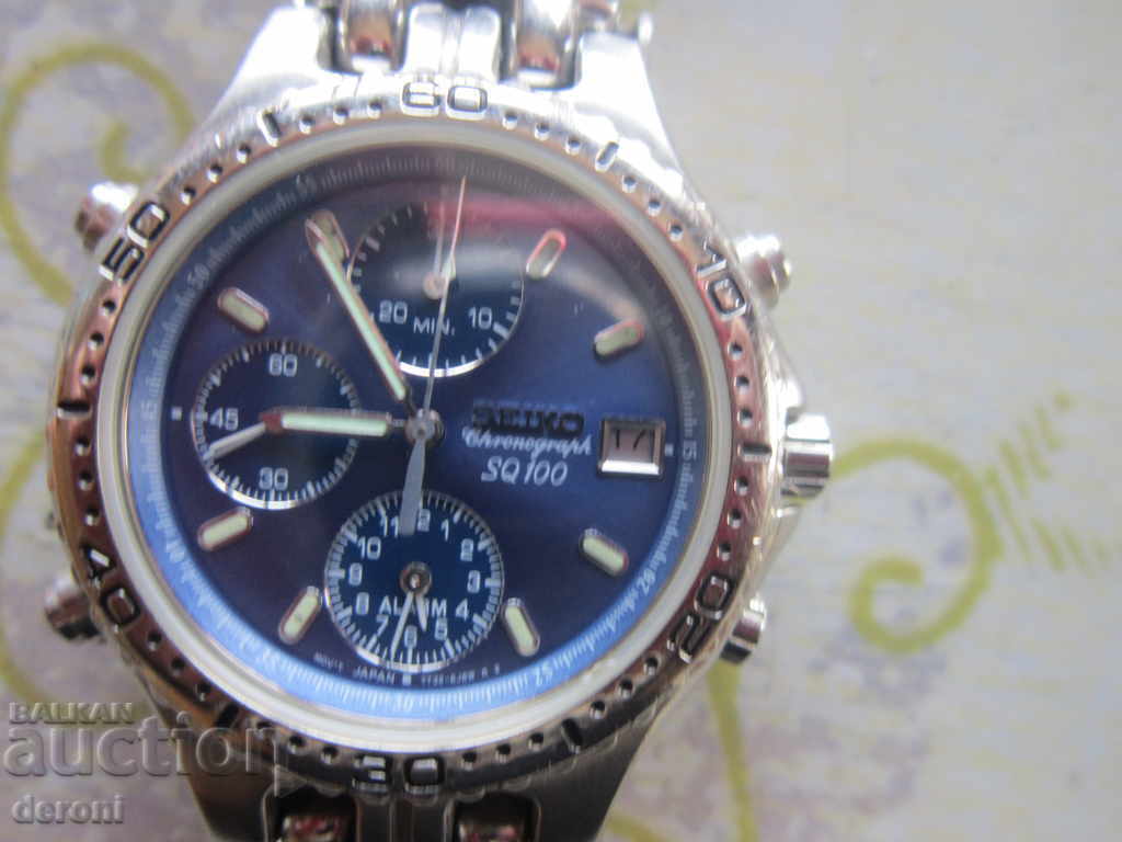 Seiko Chronograph SQ 100 Men's Watch with price 280.00 BGN | € 143.16 Seiko Chronograph SQ 100 Men's Watch with price 280.00 BGN | € 143.16