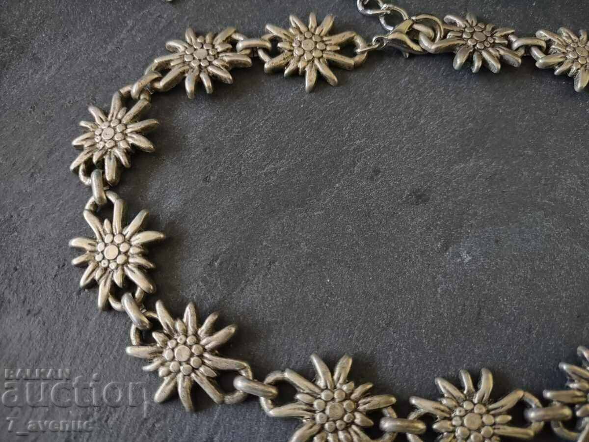 Auction Necklace necklace, Edelweiss necklace, ethnic, costume, 27.03.24 Auction Necklace necklace, Edelweiss necklace, ethnic, costume, 27.03.24