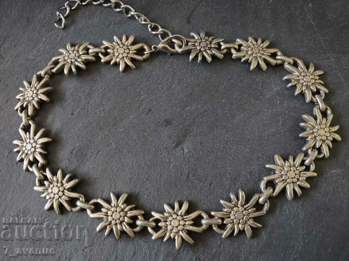 Necklace necklace, Edelweiss necklace, ethnic, costume, 27.03.24 - 5 Necklace necklace, Edelweiss necklace, ethnic, costume, 27.03.24 - 5