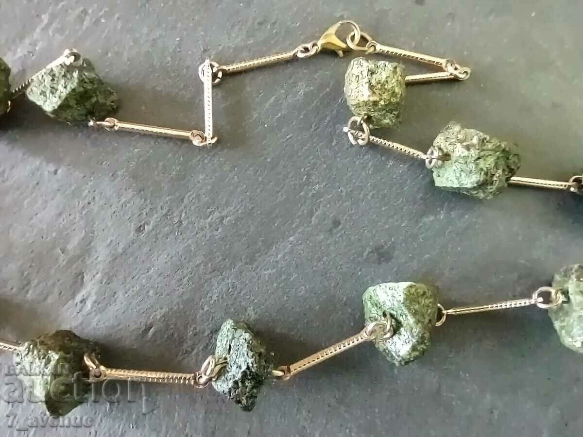 Nice necklace interesting green stone zoisite 27,03.24 - 5 Nice necklace interesting green stone zoisite 27,03.24 - 5