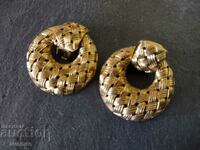 Clip on earrings, gold plating, very beautiful and huge, 27.03.2024
