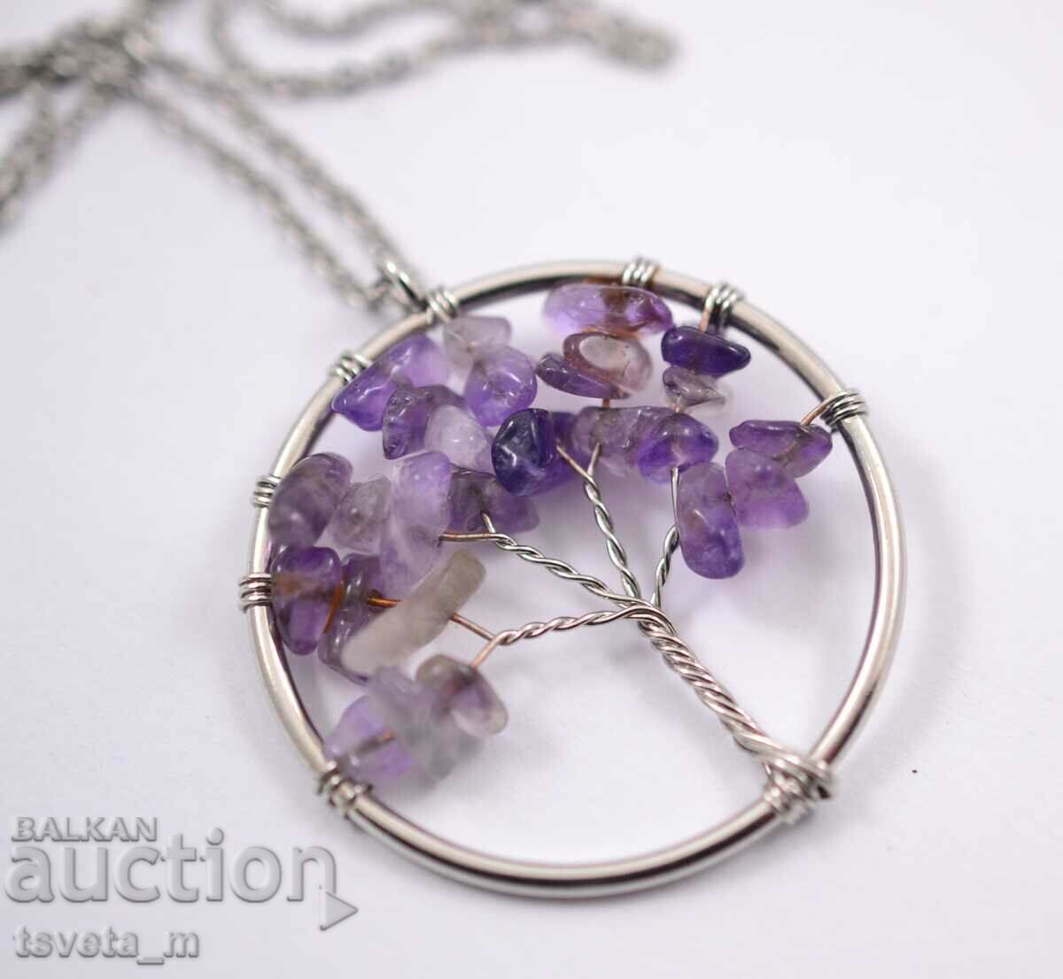 Amethyst locket chain, pendant, necklace with price 6.00 BGN | € 3.07 Amethyst locket chain, pendant, necklace with price 6.00 BGN | € 3.07