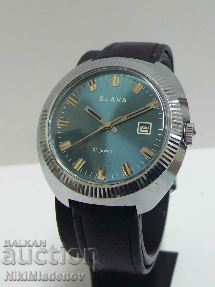 Σοβιετικό SLAVA/SLAVA Ανδρικό ρολόι χειρός, εργαζόμενο