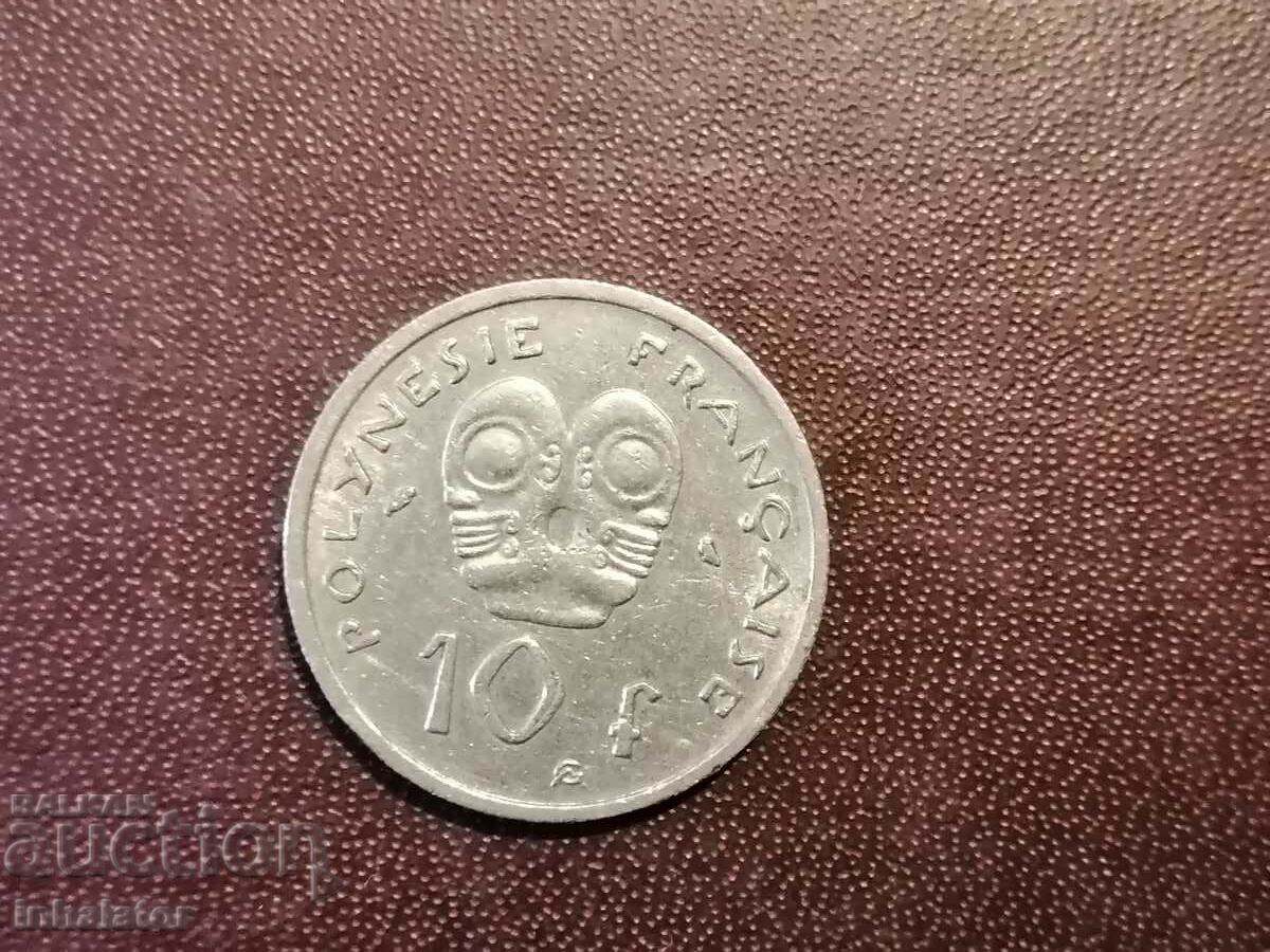 French Polynesia 1967 10 francs