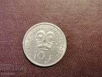 Френска Полинезия 1967 год 10 франка