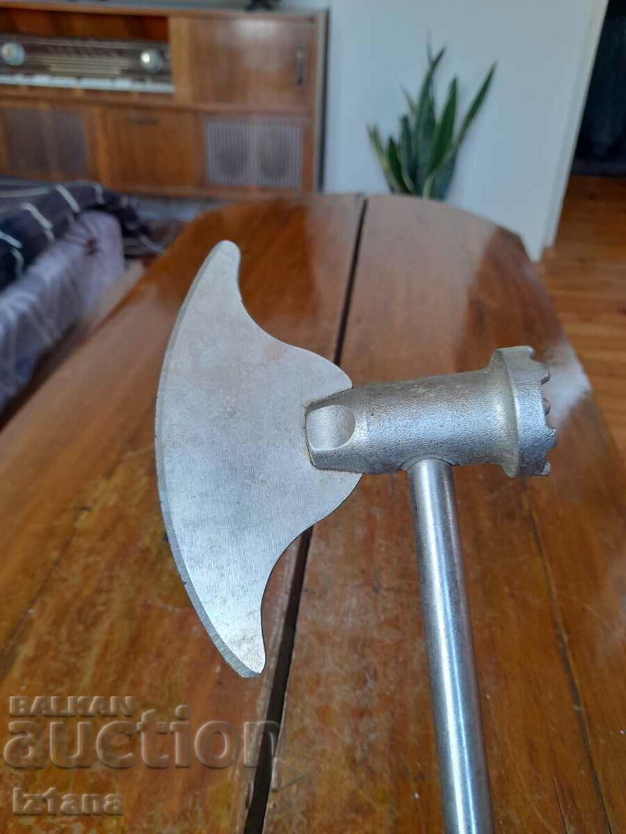 Auction  Old meat mallet, hammer, cleaver