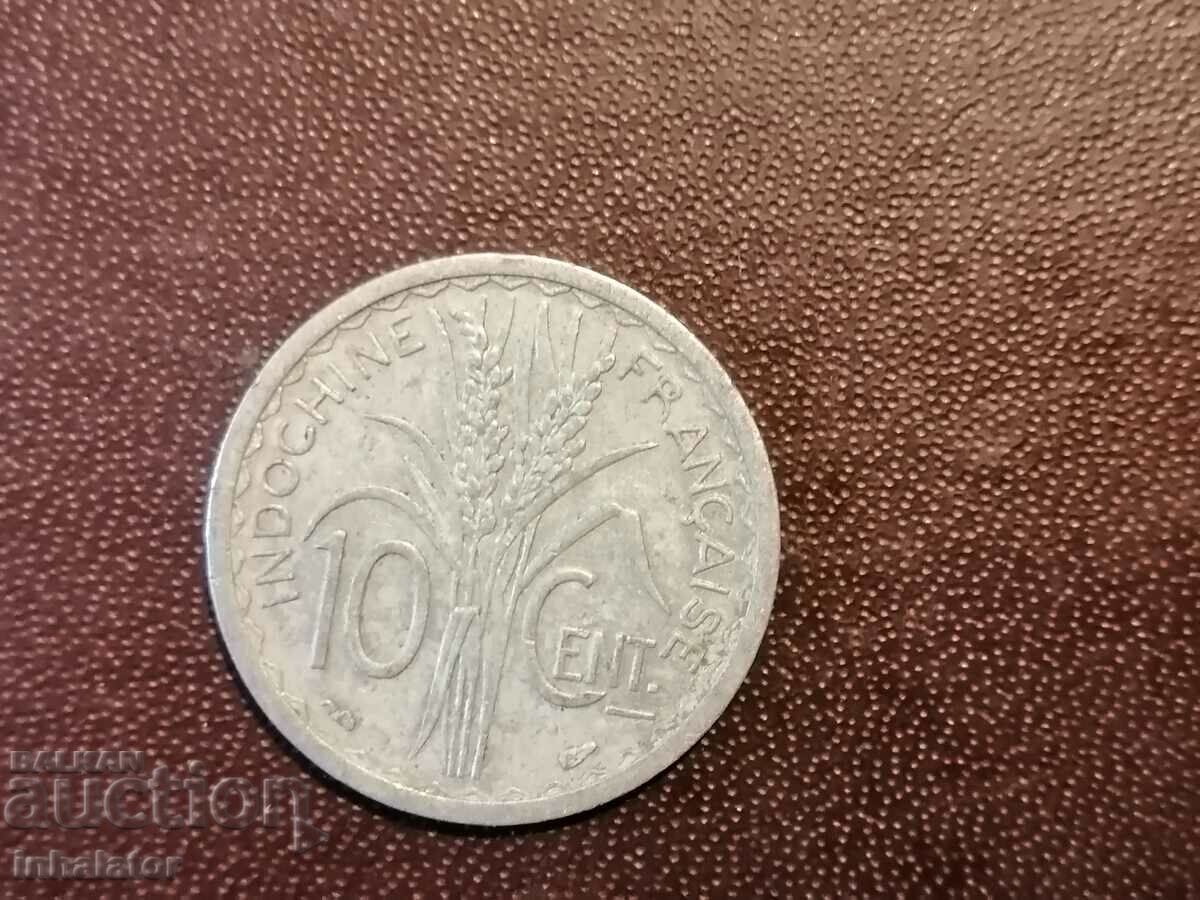 1945 Indochina 10 centimes Aluminiu