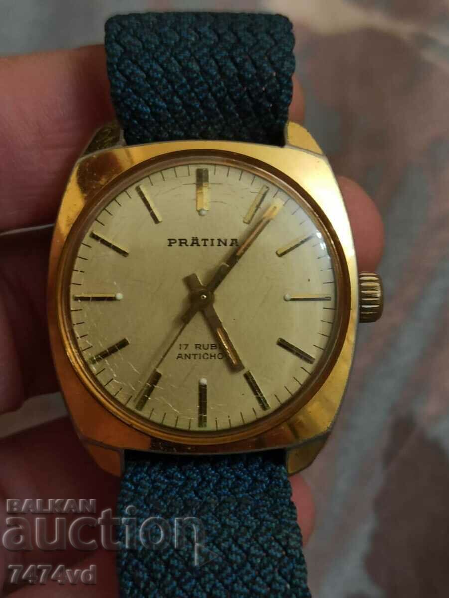 Men's old gold-plated watch Pratina 17 stones gold-plated - 5 Men's old gold-plated watch Pratina 17 stones gold-plated - 5