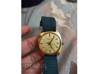 Men's old gold-plated watch Pratina 17 stones gold-plated